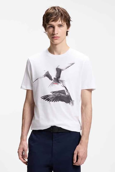 ΜΠΛΟΥΖΑ T-SHIRT HUGO - 100 ΛΕΥΚΟ
